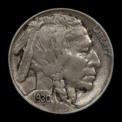 1930 Buffalo Nickel 5c XF/AU