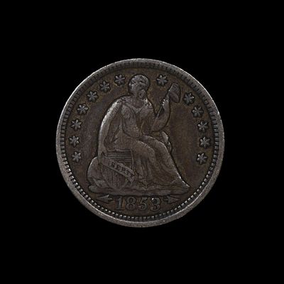 1853 Seated Liberty Half Dime XF H10c