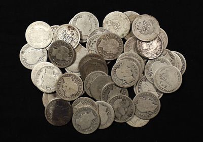$5.2 Silver Barber Dime Roll Mixed Marks/Years. You will receive all shown! Mixed years, mint 