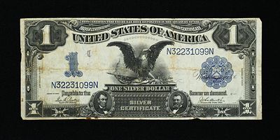 1899 $1 Dollar Black Eagle Silver Certificate WOW!. (YWTD) Very bright and bold note! Ultra 