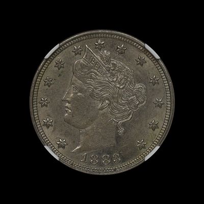 1883 Liberty V Nickel Cents NGC AU 58 BRIGHT. (KLCC) 1883 Liberty V Nickel Cents NGC AU 58 BRIGHT