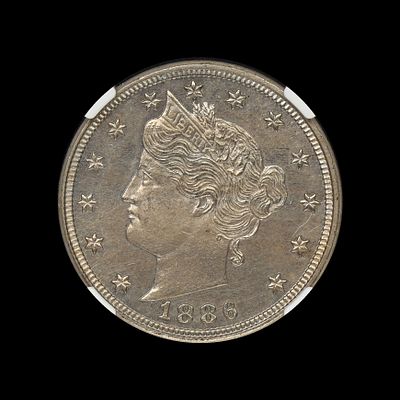 1886 Liberty V Nickel NGC PR 63 PROOF. (DMUH) 1886 Liberty V Nickel NGC PR 63 PROOF