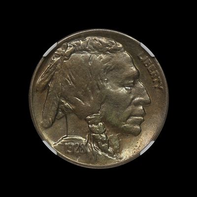1928 S Buffalo Nickel AU Details Better Date!. (PNXO) A light cleaning is the only thing keeping 