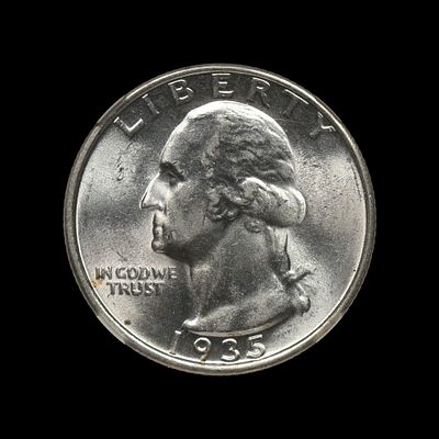 1935 D Washington Quarter NGC AU 58 UNDERGRADED. (MCNY) Truly uncirculated again, but likely 