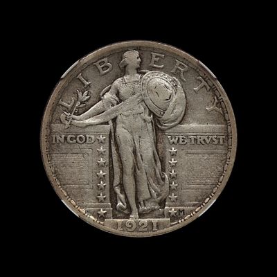 1921 Standing Liberty Quarter NGC XF 40 SEMI KEY. (IOIF) 1921 Standing Liberty Quarter NGC XF 40 