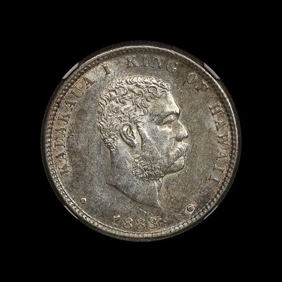 1883 Hawaii Quarter 25c UNC Details FROSTY RARE!. (OTPG) A very rare coin that jumps off of the 