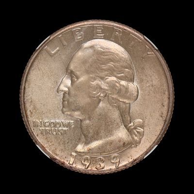 1939 S Washington Silver Quarter NGC MS-66. (QONR)