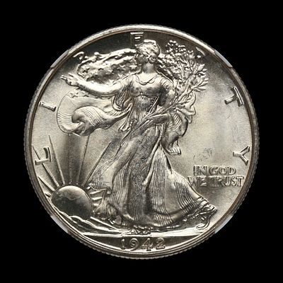 1942 D Walking Liberty Half Dollar NGC MS-66 CAC. (FQMZ)