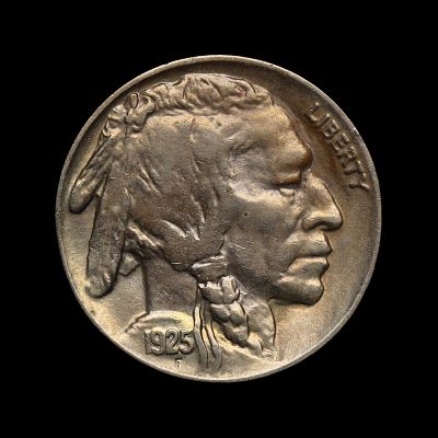 1925 Buffalo Nickel BU TONED. (QKSR)