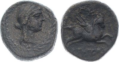 Древняя Греция. Баргилия (Кария). AE 19. II-I вв. до н.э. Бронза. 6,52г. Аверс: портрет 
