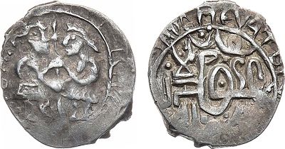 Серпуховское княжество. Князь Семён Владимирович. Денга 1412-1422 гг. Серебро. 0,7г. Аверс: 