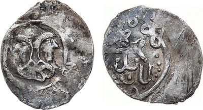 Серпуховское княжество. Князь Семён Владимирович. Денга 1412-1422 гг. Серебро. 0,55г. Аверс: 