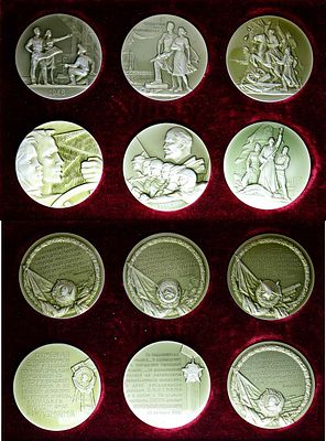Комплект 1962 года. из 6 медалей. Награждение ВЛКСМ орденами. Алюминий, лак. Медаль 1962 года. 