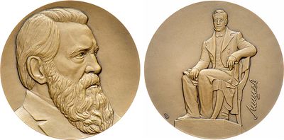 Медаль 2020 года. В.В. Лишев. Томпак. 108г. Диаметр 60 мм. Санкт-Петербургский монетный двор. 