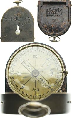 Венгрия. Компас 1939-1945 гг. Бронза. Размер 57х74 мм. Без кожанного чехла. 
Оригинальный 
