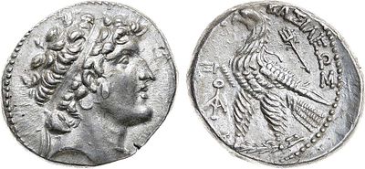 Государство Селевкидов. Лаодикея. Царь Александр I Балас. Тетрадрахма 147-146 гг до н.э. Серебро 