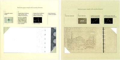 Тестовая банкнота 2002 года "300 лет Санкт-Петербургу". Серия "Технологии безопасности" ГОЗНАКа. 