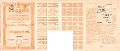 Русско-Бельгийское. Донецкий стекольный и химический заводы в Сантуриновке. Акция на 100 