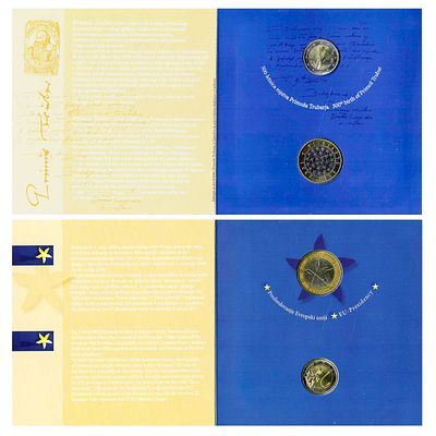 Словения. Набор из 2 монет 2008 года. Биметалл. 2 евро 2008 года. 500 лет со дня рождения 