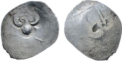 Великое Княжество Рязанское. Великий князь Иван Фёдорович. Денга 1425-1456 гг. Серебро. 0,83г. 