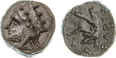 Позднескифское государство. Ольвия. AE 12 200-150 гг. до н.э. Медь. 2,22г. Аверс: голова 