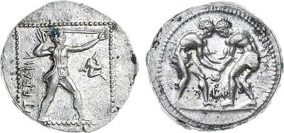 Древняя Греция. Памфилия. Статер 380/375-330/325 гг. до н.э. Серебро. 10,96г. Аспенд. Аверс: 