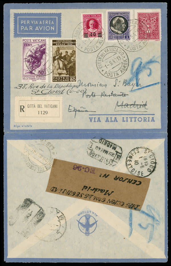 Lot 223: Worldwide Aerophilately - Vatican City
