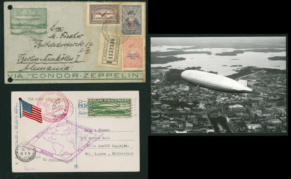 Lot 240: Worldwide Aerophilately - Zeppelin Issues