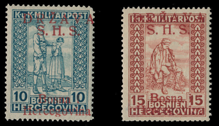 Lot 1279: Yugoslavia - Issues for Bosnia and Herzegovina - Semi - Postal stamps