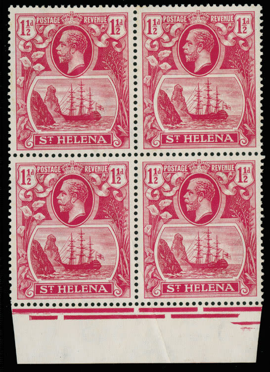 Lot 417: British Commonwealth - Saint Helena  - Plate Varieties of King George V and Seal of the Colony issue