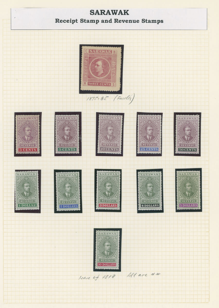 Lot 441: British Commonwealth - Sarawak  - Revenue stamps