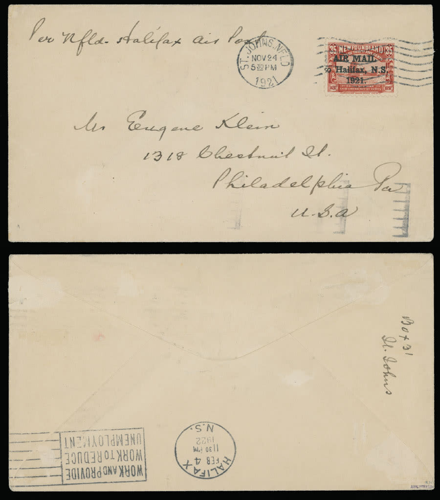 Lot 467: British North America - Newfoundland - Air Post stamps and covers