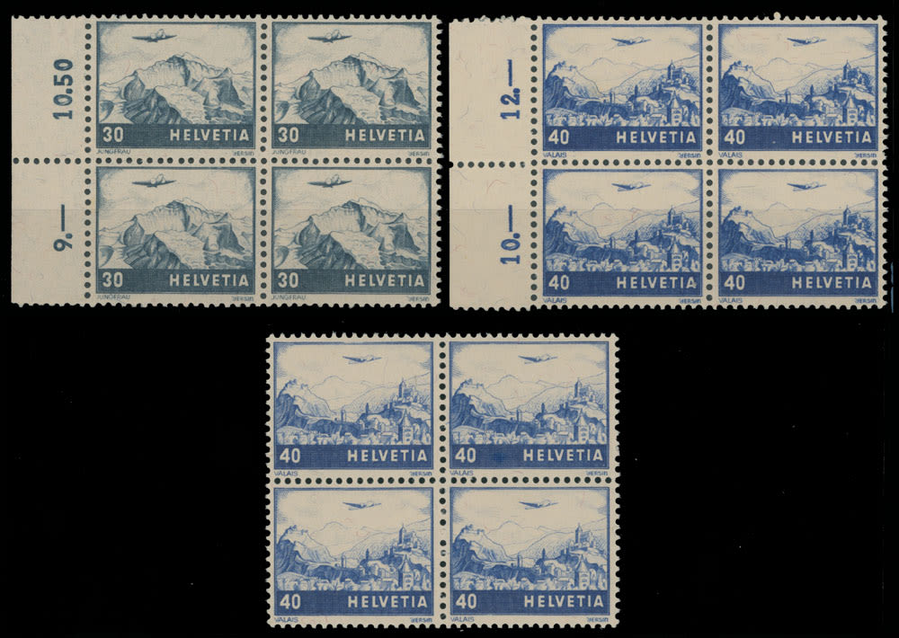 Lot 1202: Switzerland  - Air Post stamps