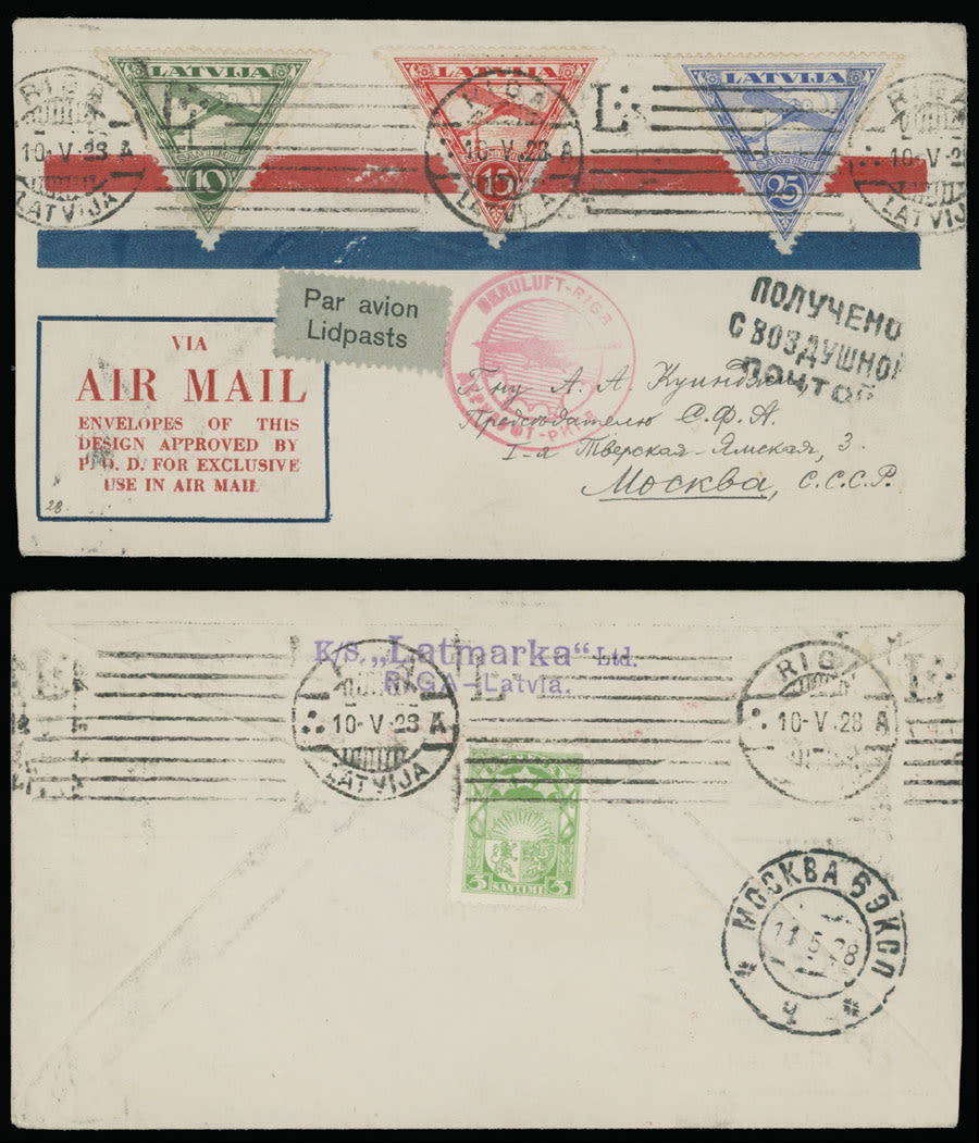 Lot 1299: First and Pioneer Flights - Latvia