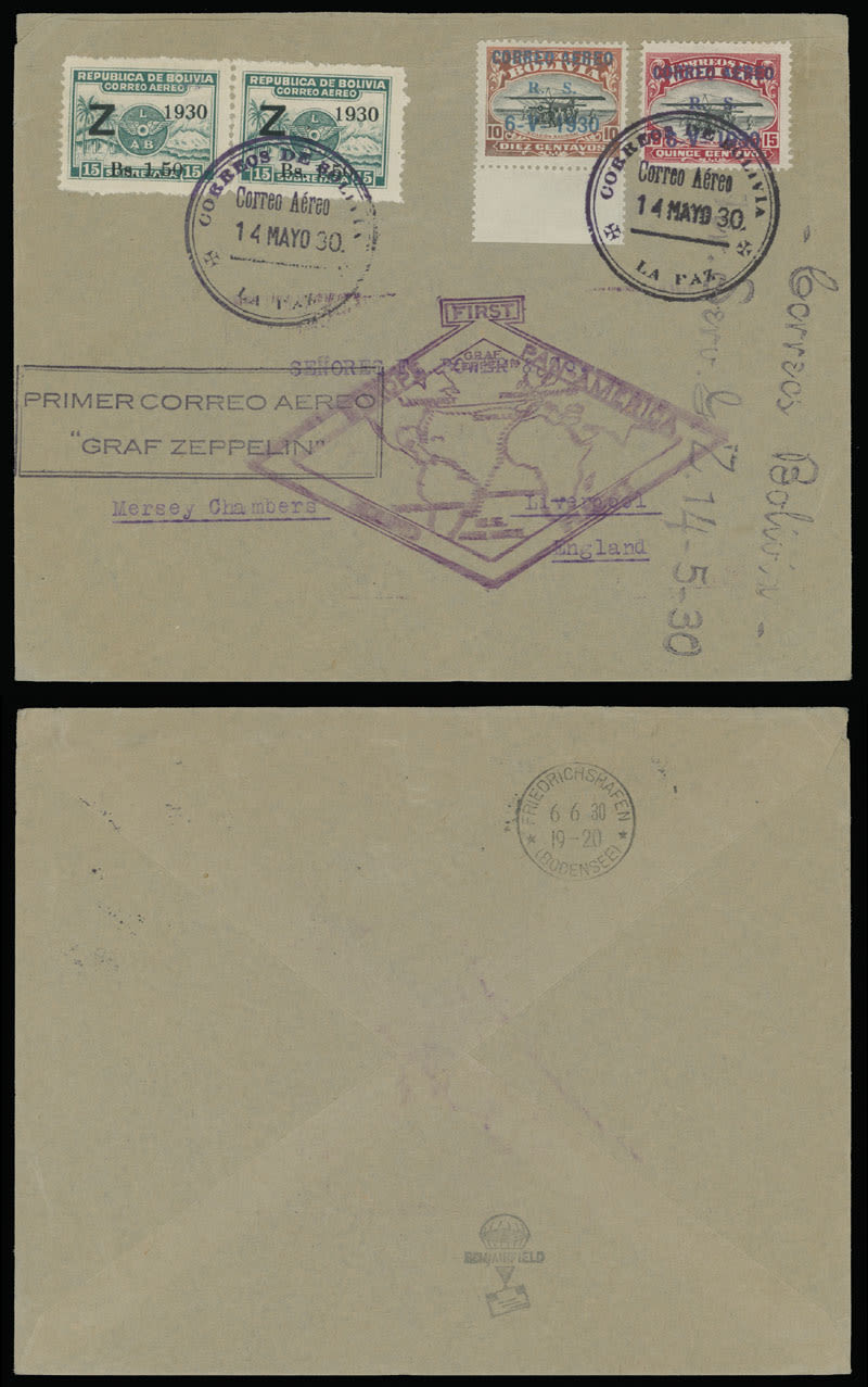 Lot 1329: Zeppelin Flights - Bolivia