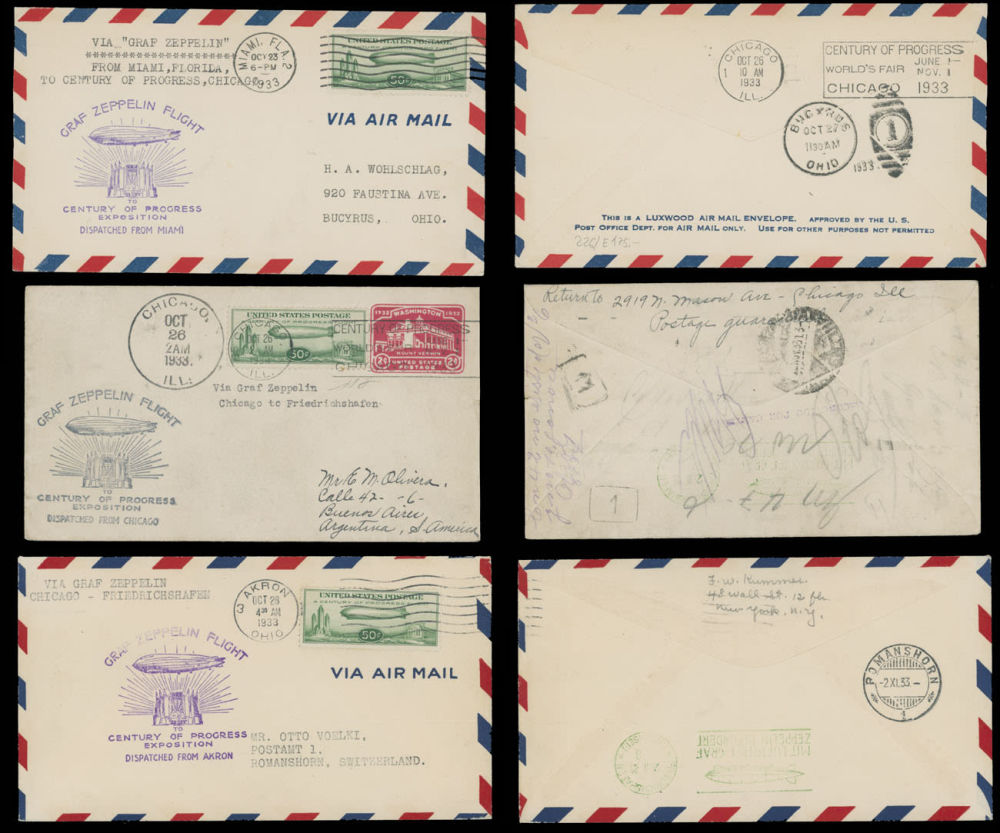 Lot 282: United States  - Zeppelin Flights