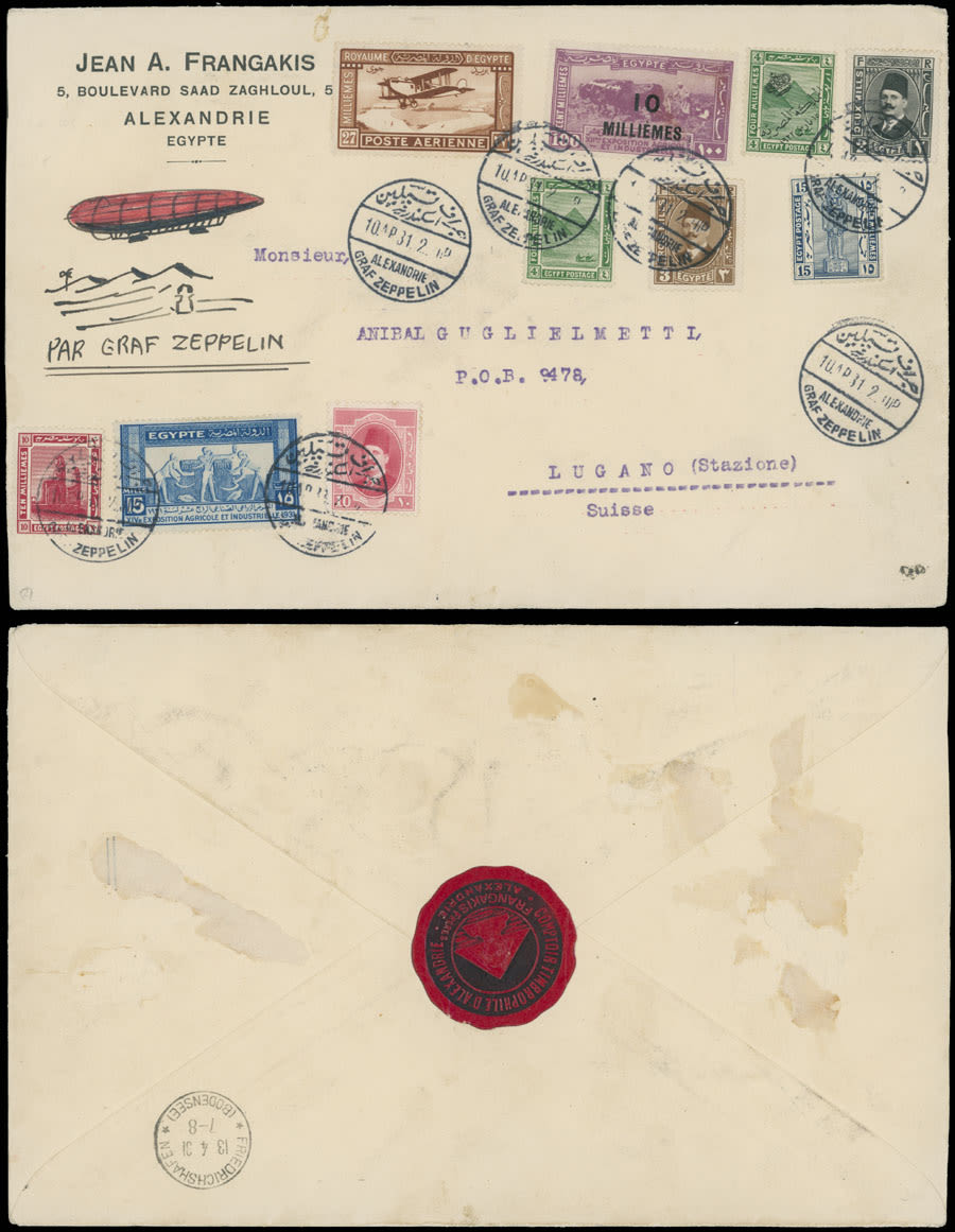 Lot 781: Egypt - Zeppelin Flights