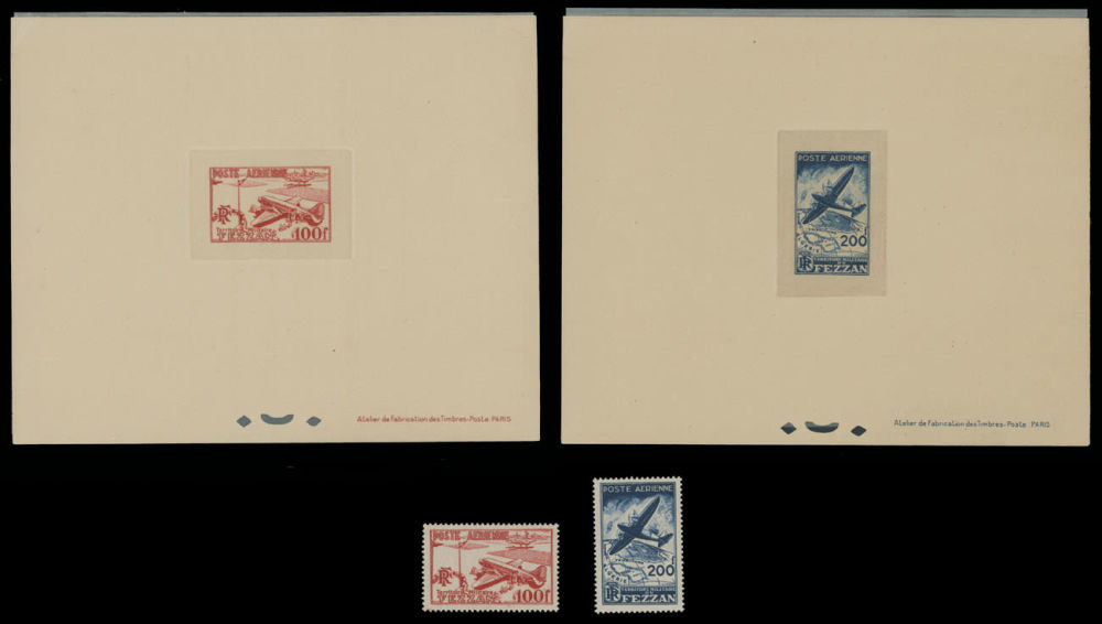 Lot 823: France - Fezzan - Air Post stamps