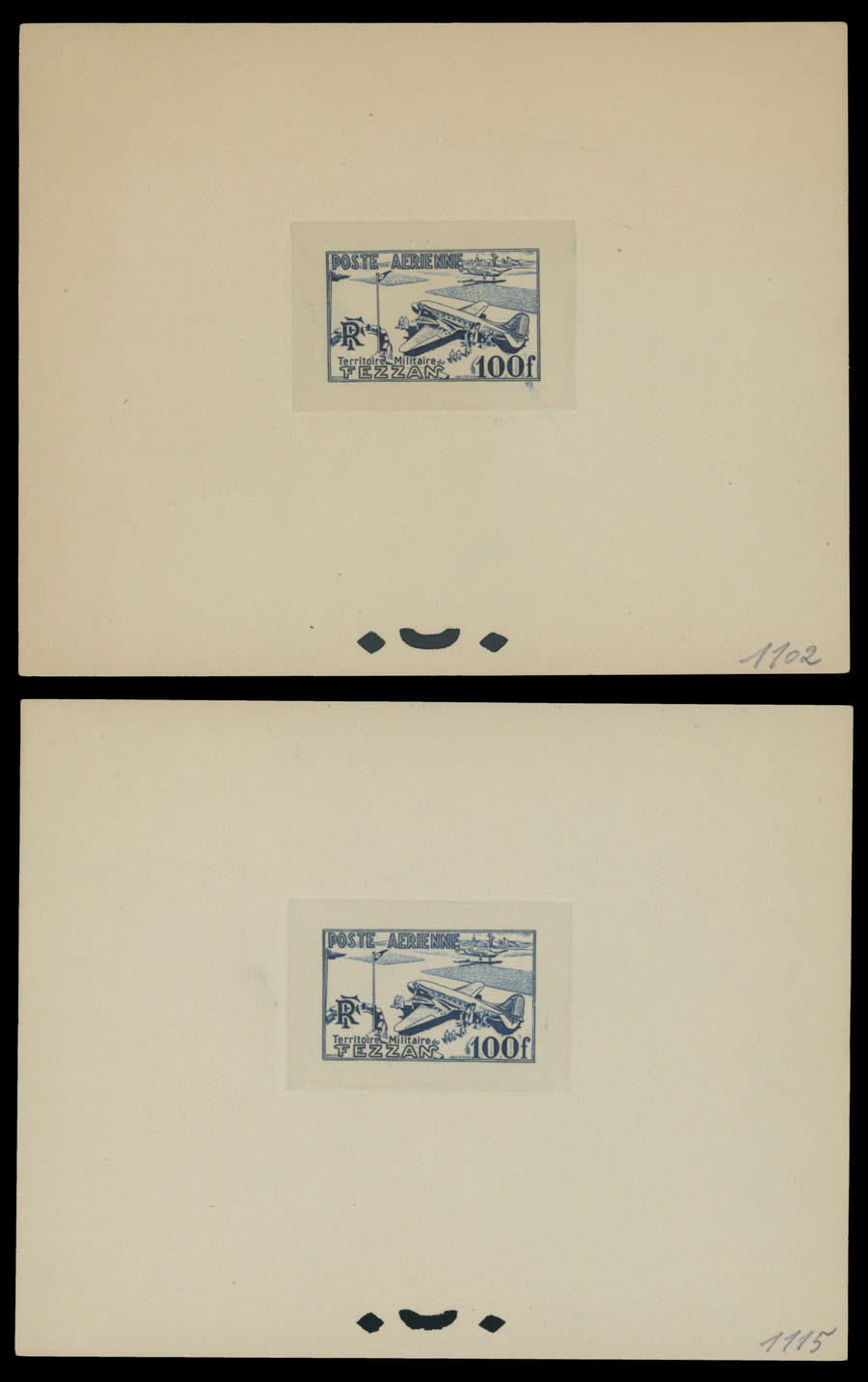 Lot 824: France - Fezzan - Air Post stamps