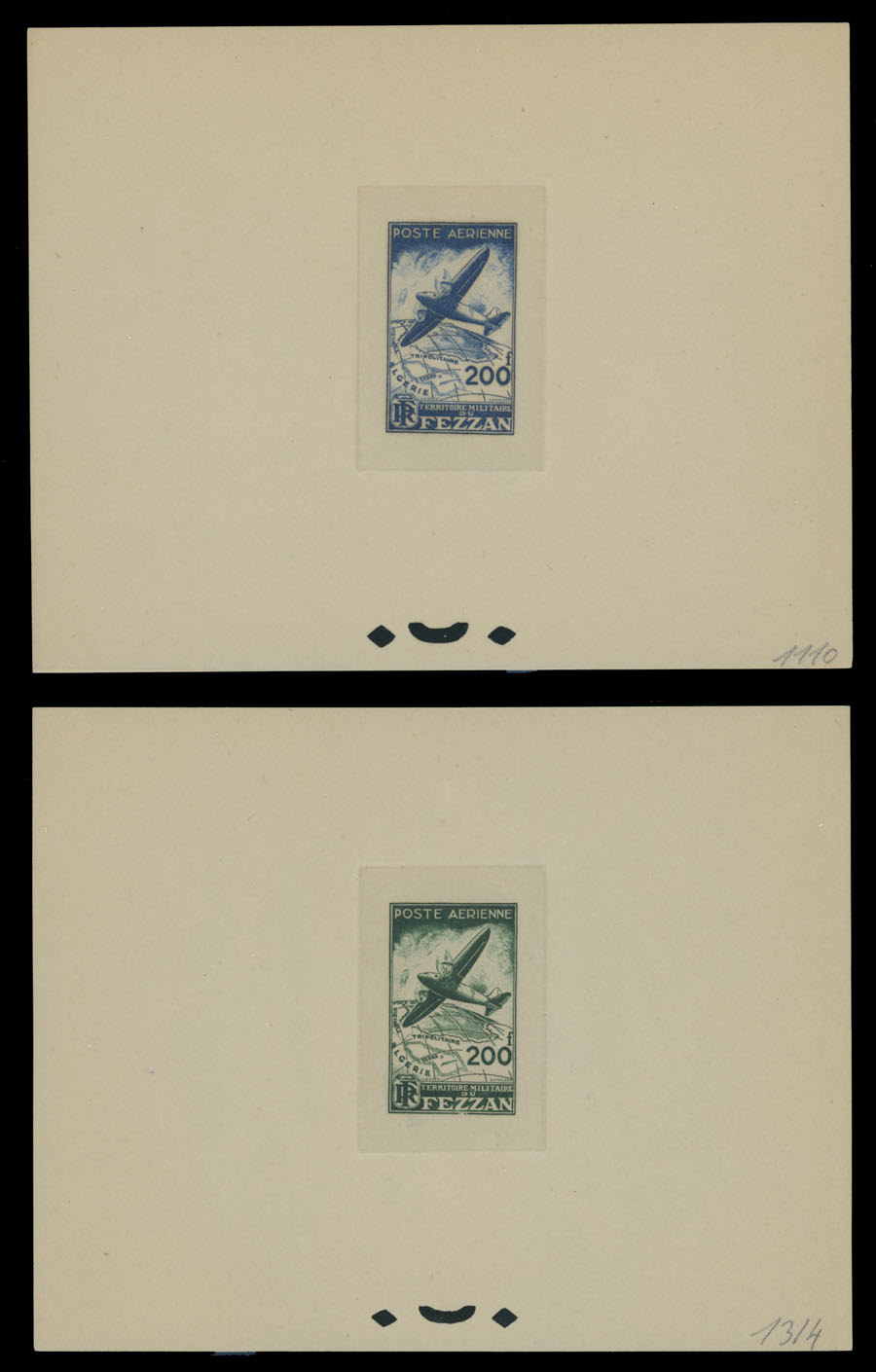 Lot 825: France - Fezzan - Air Post stamps