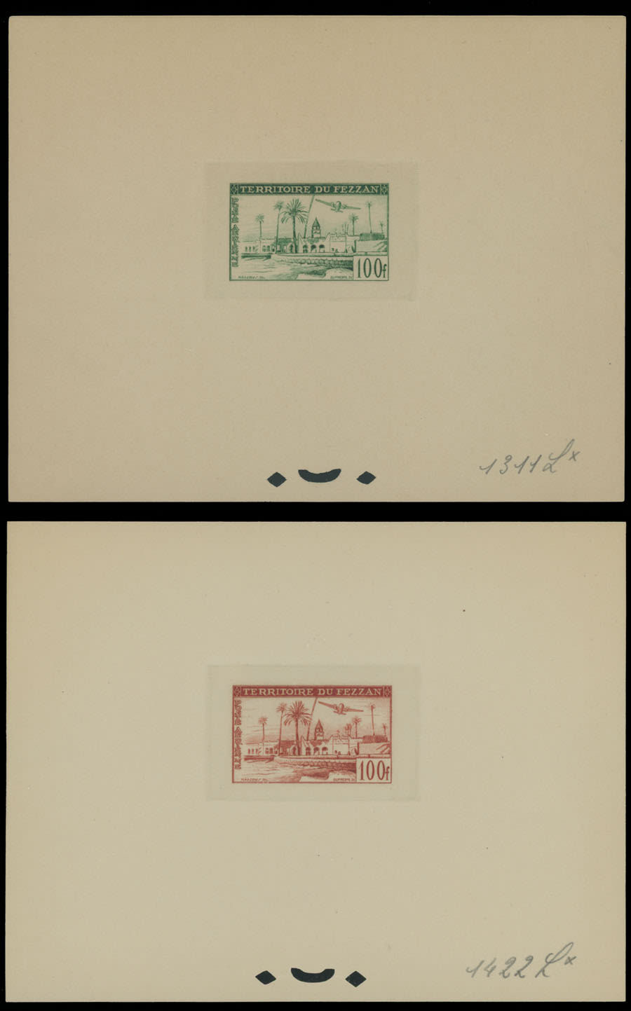 Lot 827: France - Fezzan - Air Post stamps