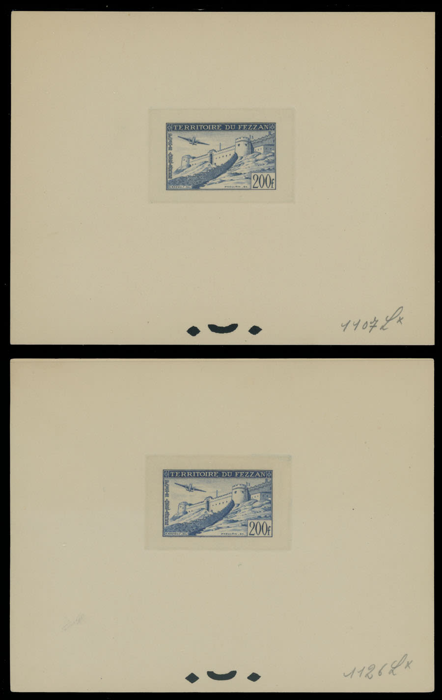 Lot 828: France - Fezzan - Air Post stamps