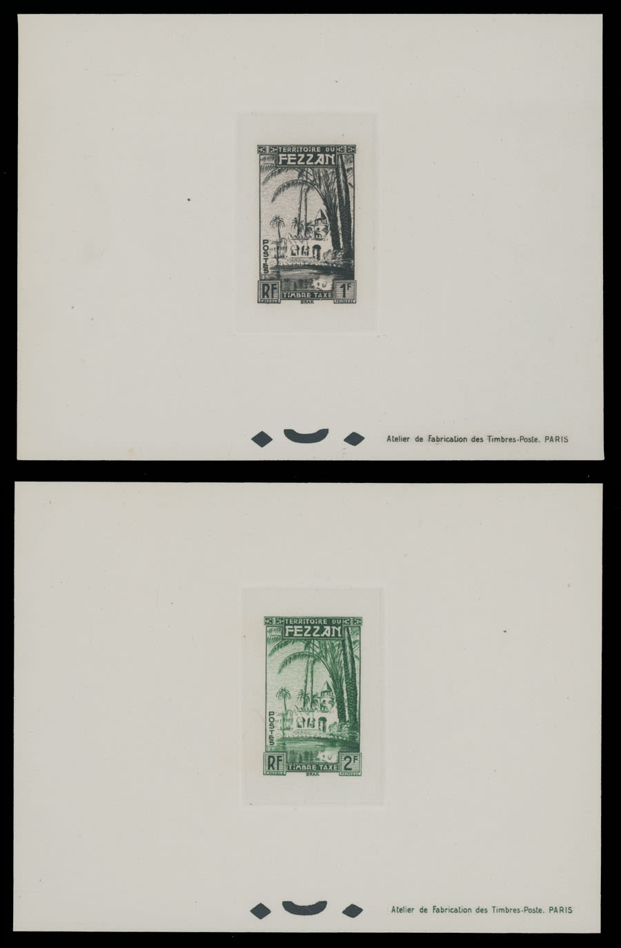 Lot 830: France - Fezzan - Postage Due stamps