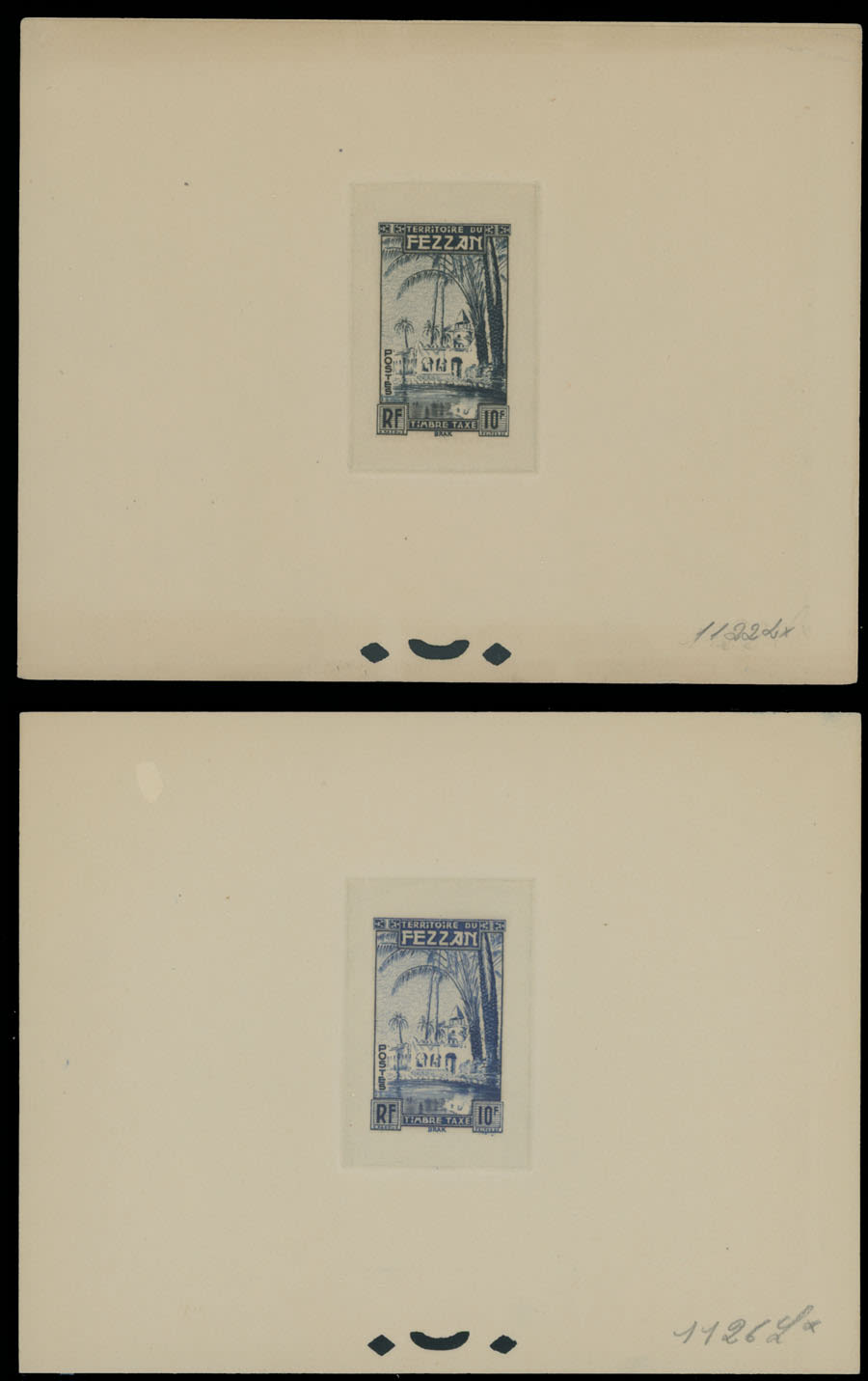 Lot 831: France - Fezzan - Postage Due stamps