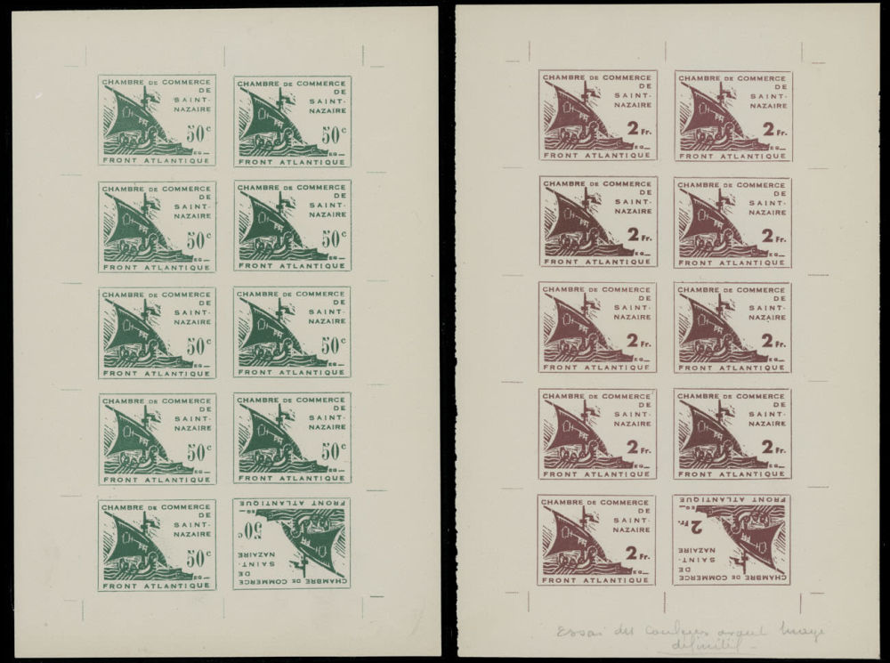 Lot 879: German Occupation issues during the World War II - Frankreich (France) - Saint Nazaire