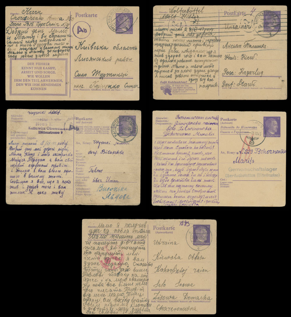 Lot 910: German Ostarbeiter Postcards