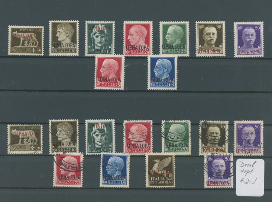 Lot 941: Italian Occupation of Montenegro during the World War II