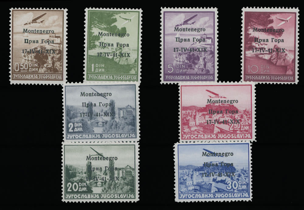 Lot 943: Italian Occupation of Montenegro during the World War II - Air Post stamps