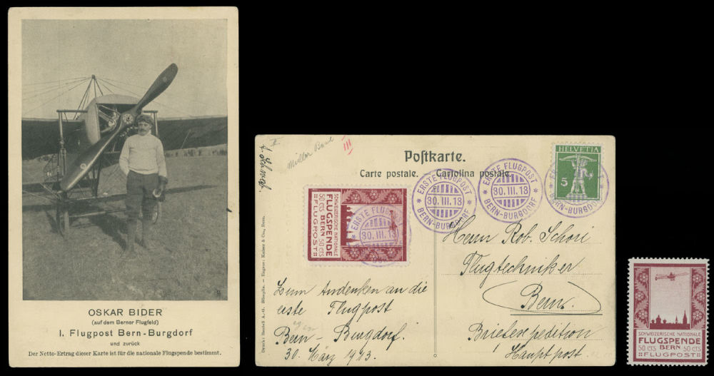 Lot 160: Worldwide Air Post Stamps and Postal History - Switzerland