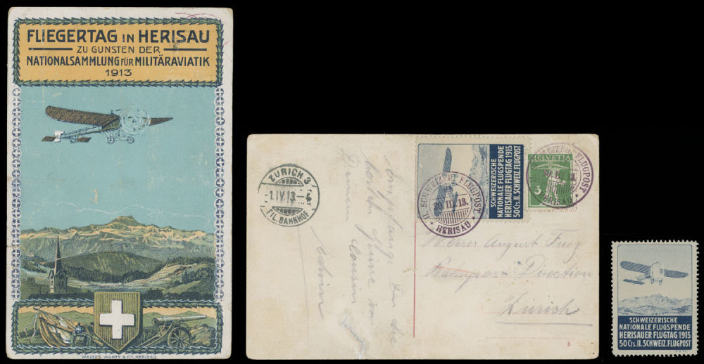 Lot 163: Worldwide Air Post Stamps and Postal History - Switzerland